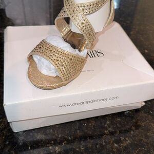 Dream Pairs Kids Glittery Gold Dress Shoes